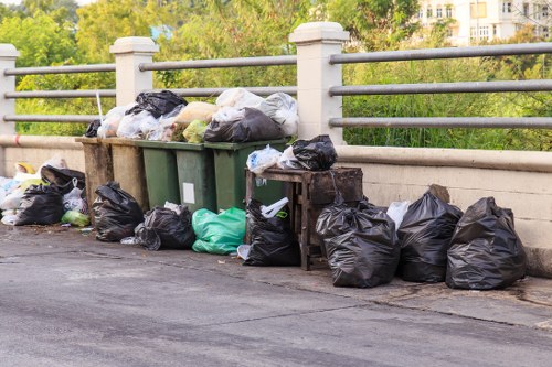 Waste collection trucks in Sevensisters neighborhood