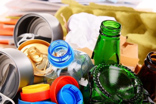 Various types of recyclable materials ready for processing